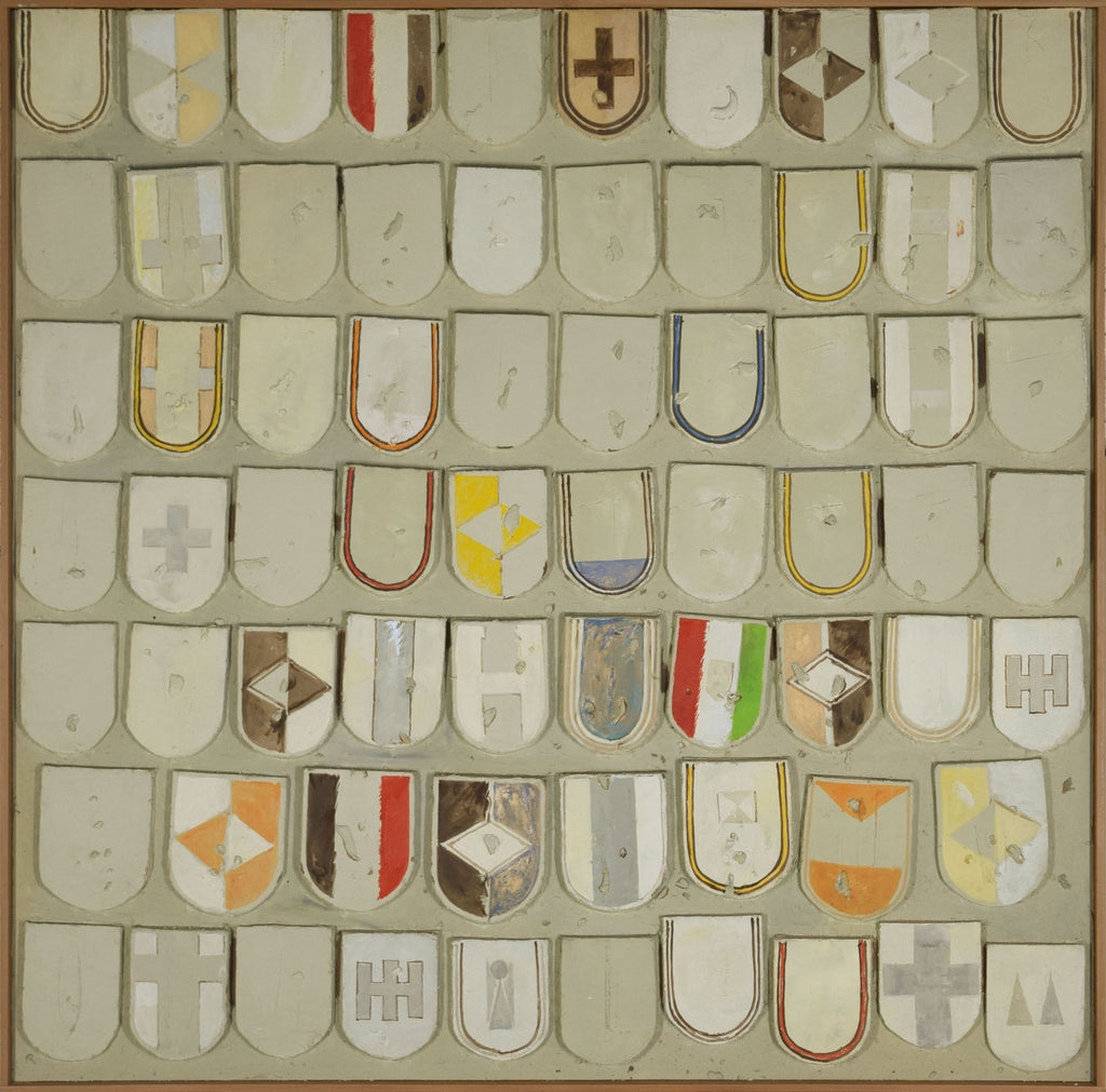 WORK '63-44, YUKIHISA ISOBE, 1963Oil and plaster on board182.0 × 181.8 × 7.5 cm