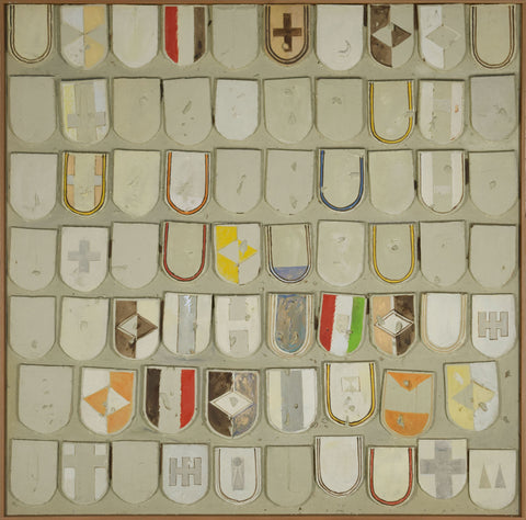 WORK '63-44, YUKIHISA ISOBE, 1963Oil and plaster on board182.0 × 181.8 × 7.5 cm