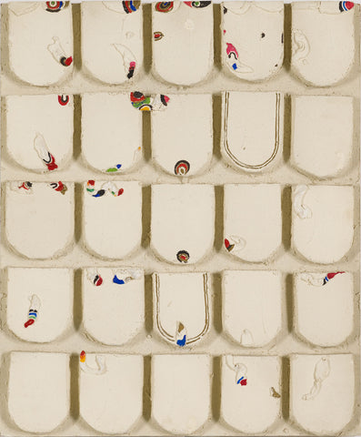 WORK '65-35, YUKIHISA ISOBE, 1965Oil and plaster on board72.5 × 60.0 cm