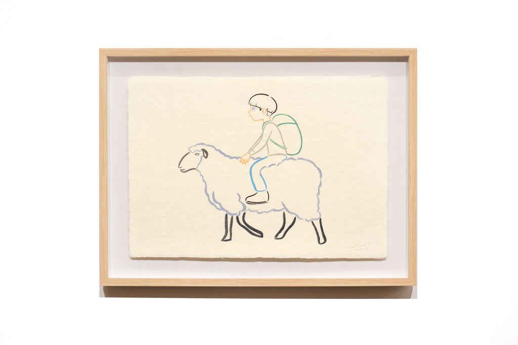 Sheep, YUYA HASHIZUME, 2026Acrylic on Japanese paper49.0 × 34.0 cm