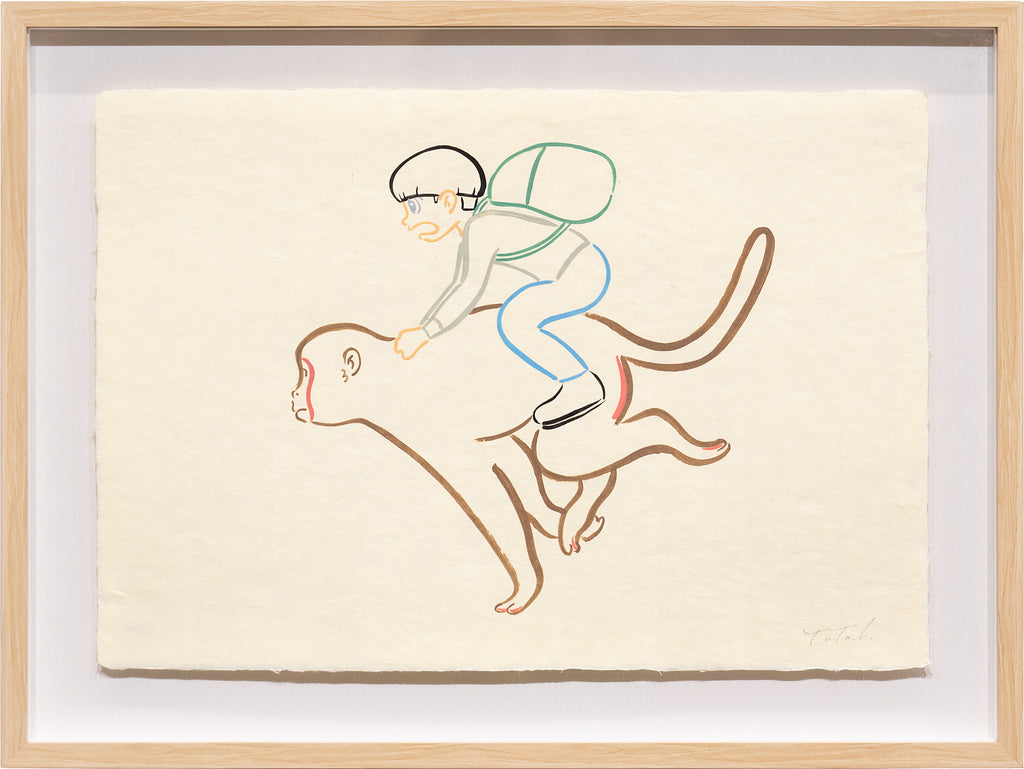 Monkey, YUYA HASHIZUME, 2026Acrylic on Japanese paper49.0 × 34.0 cm