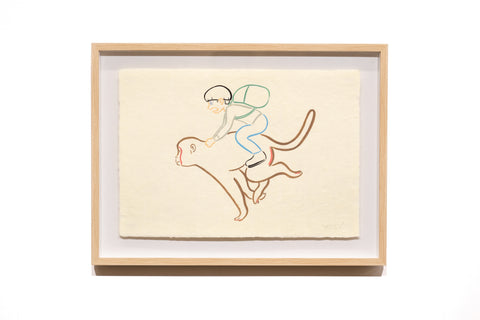 Monkey, YUYA HASHIZUME, 2026Acrylic on Japanese paper49.0 × 34.0 cm