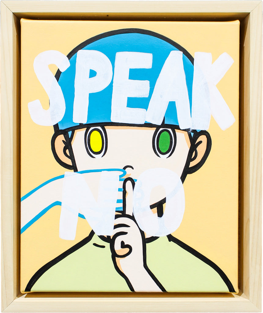 See no Speak no Hear no, YUYA HASHIZUME, 2025Acrylic on canvas / Wood flame27.3 × 22.0 cm (set of 3)