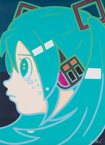 ew ver. MIKU, YUYA HASHIZUME, 2026Acrylic on Japanese paper (Naoron by Onao)Tapestry72.5 × 53.0 cm