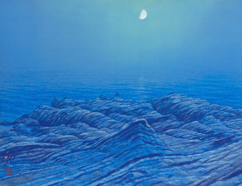 Rock Waves, KAZUYUKI FUTAGAWA, Natural Pigment on Japanese Paper31.8 × 41.0cm