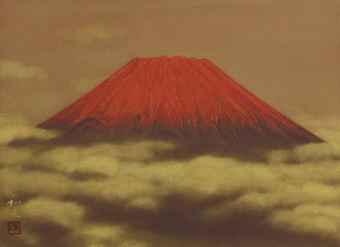 Red Mt. Fuji 4-A, KAZUYUKI FUTAGAWA, 2014Natural Pigment on Japanese Paper24.2 × 33.3cm