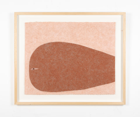 無標題 2009-58, NOBUKO WATABIKI, Oil paste on japanese paper 44.2 × 55.4cm