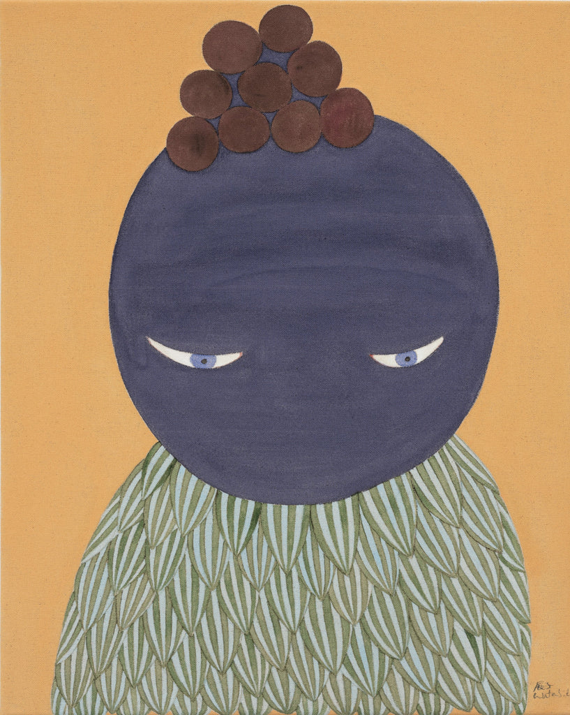 Man and Plants-Leaf, NOBUKO WATABIKI, 2023Acrylic on canvas50.0 × 40.0 cm