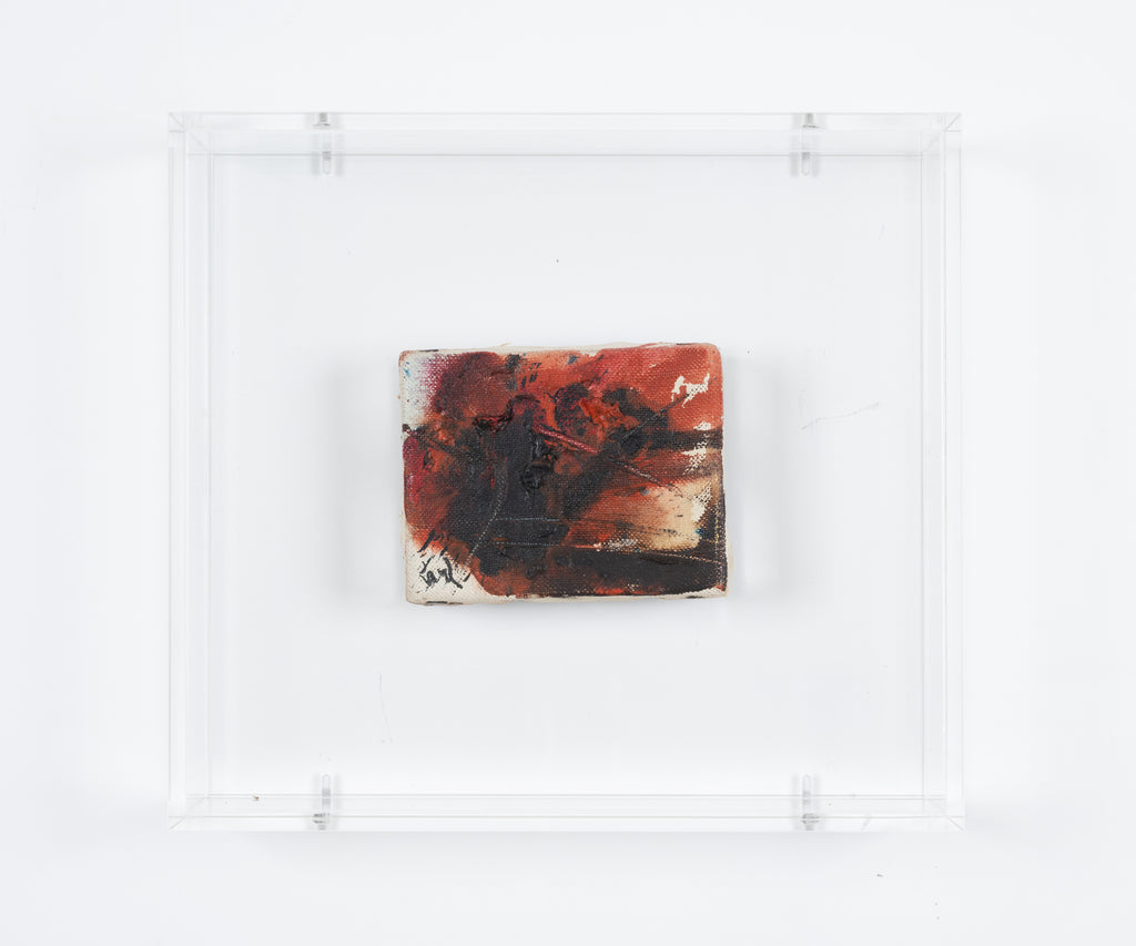 无标题（J-50）, KAZUO SHIRAGA, 1961Frame, Canvas, Oil Paint, Jada Certification7.2cm × 9.2cm
