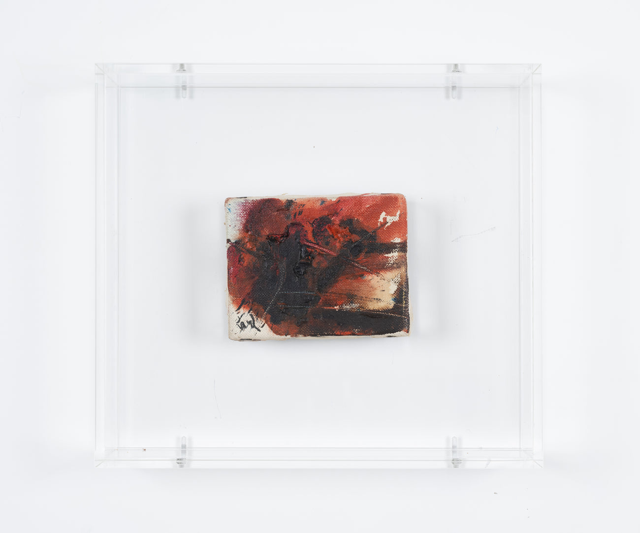 无标题（J-50）, KAZUO SHIRAGA, 1961Frame, Canvas, Oil Paint, Jada Certification7.2cm × 9.2cm