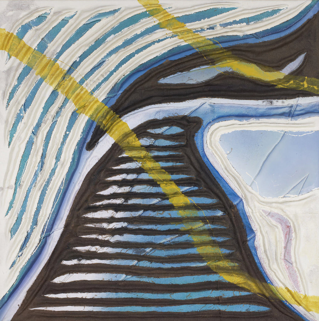 无标题 141201, TSUYOSHI MAEKAWA, 1991Burlap and oil on canvas165.0 × 165.0cm