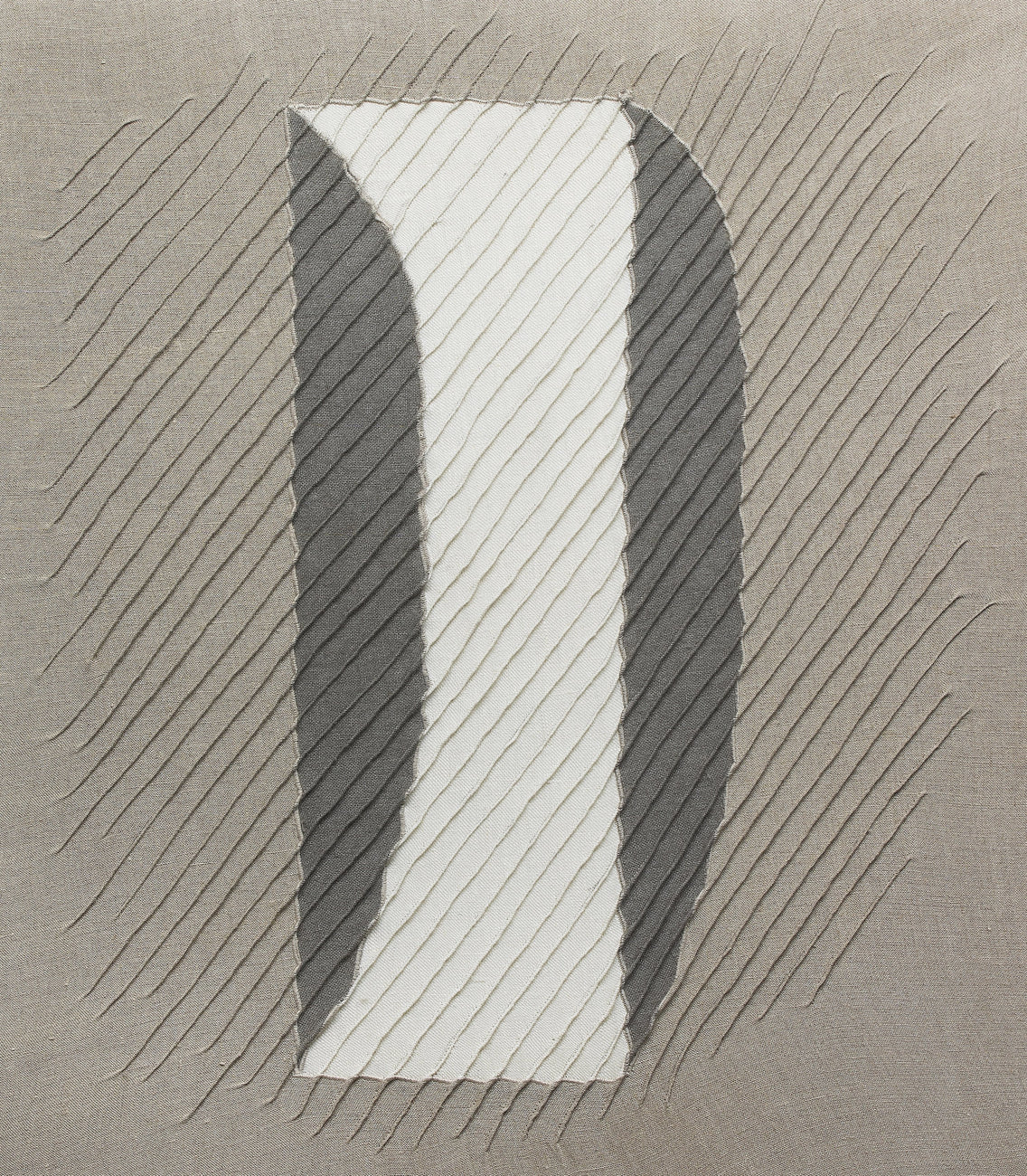 Untitled 170373, TSUYOSHI MAEKAWA, 1982Panel, Linen, Stitching, Acrylic53.0 × 45.5cm