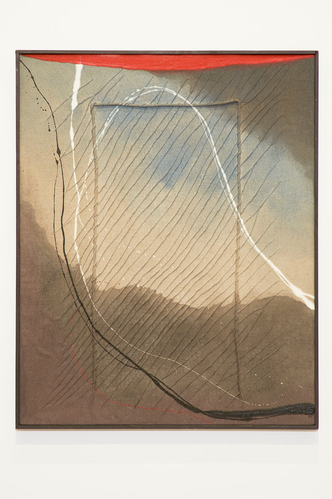 无标题 170757, TSUYOSHI MAEKAWA, 1993Acrylic on sewn burlap91.0 × 72.5cm