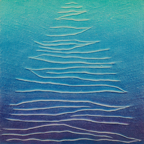 Untitled 150513, TSUYOSHI MAEKAWA, 1986Burlaps, stitching and acrylic on wooden panel80.5 × 80.5 cm
