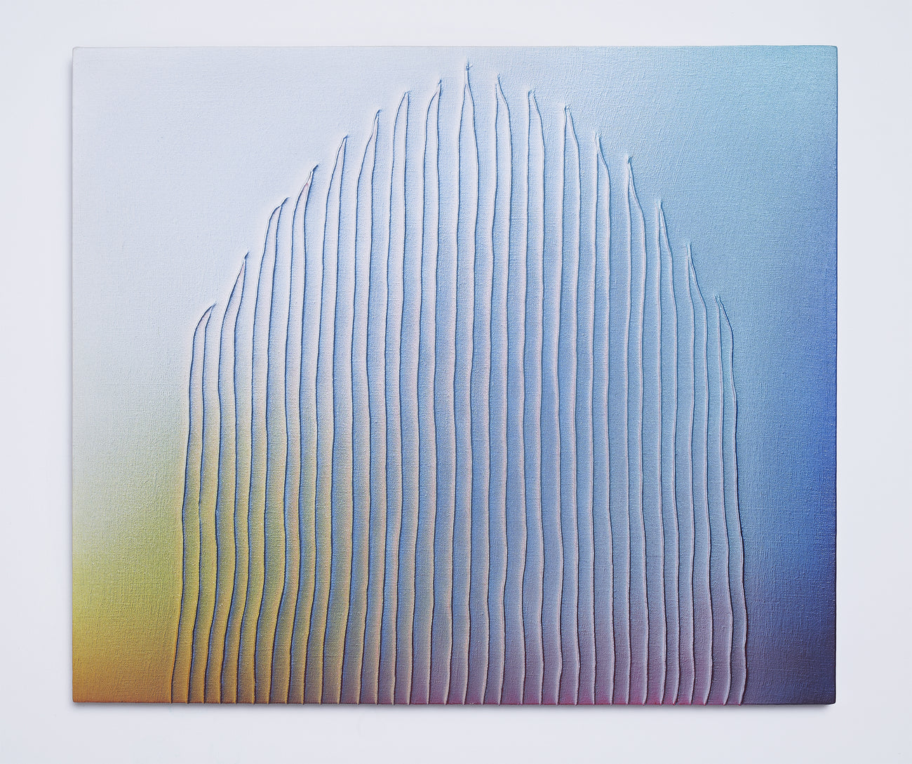 Untitled 170371, TSUYOSHI MAEKAWA, 2000Acrylic on sewn burlap45.5 × 53.0cm