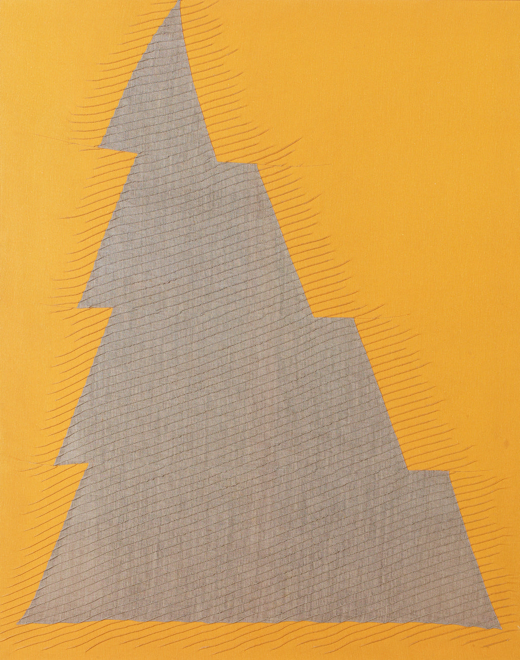 Untitled 171001, TSUYOSHI MAEKAWA, 1985Burlap and cotton cloth on panel116.7 × 91.0cm