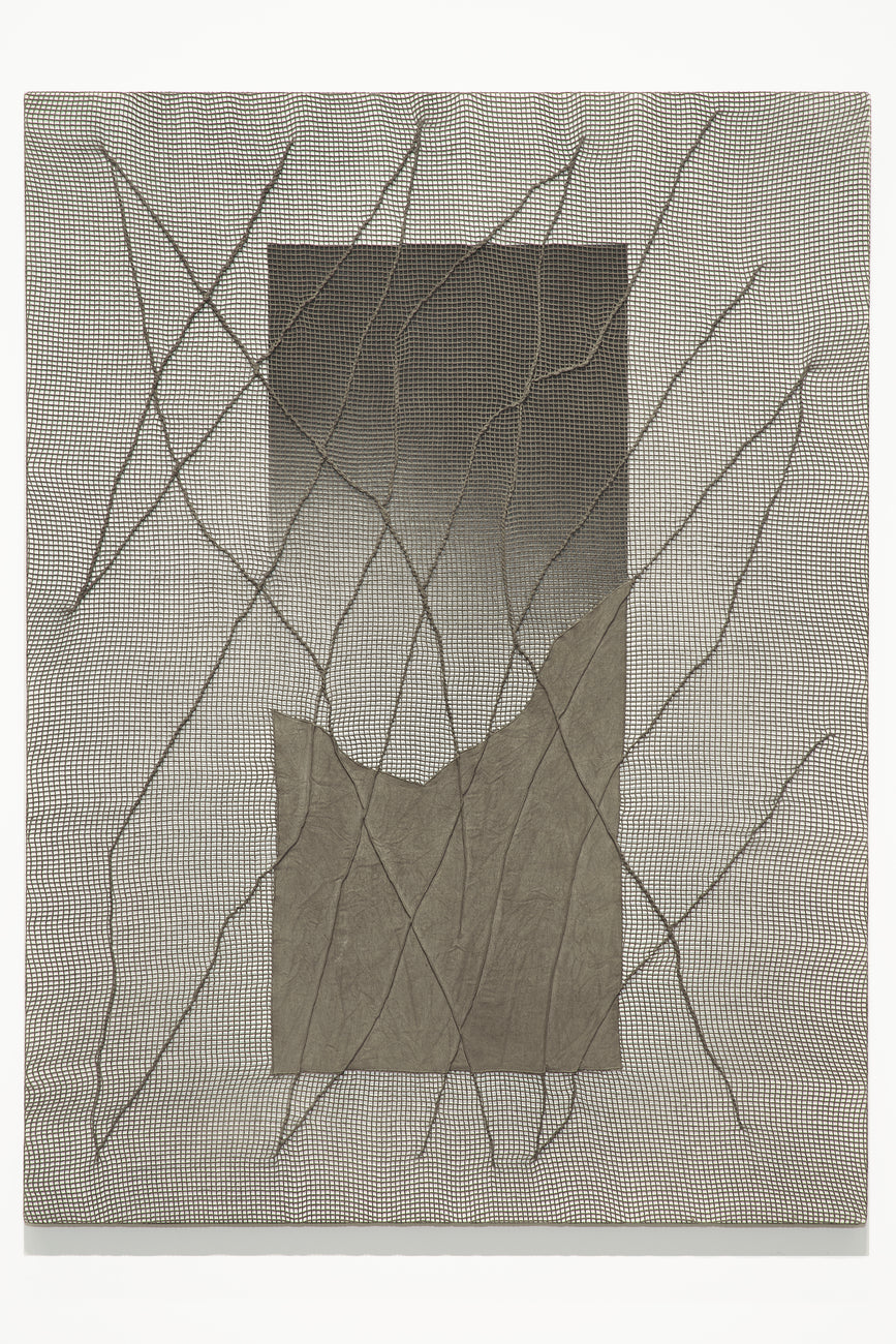 无标题 181108, TSUYOSHI MAEKAWA, 1999Acrylic, sewn burlap on linen canvas131.0 × 97.0cm