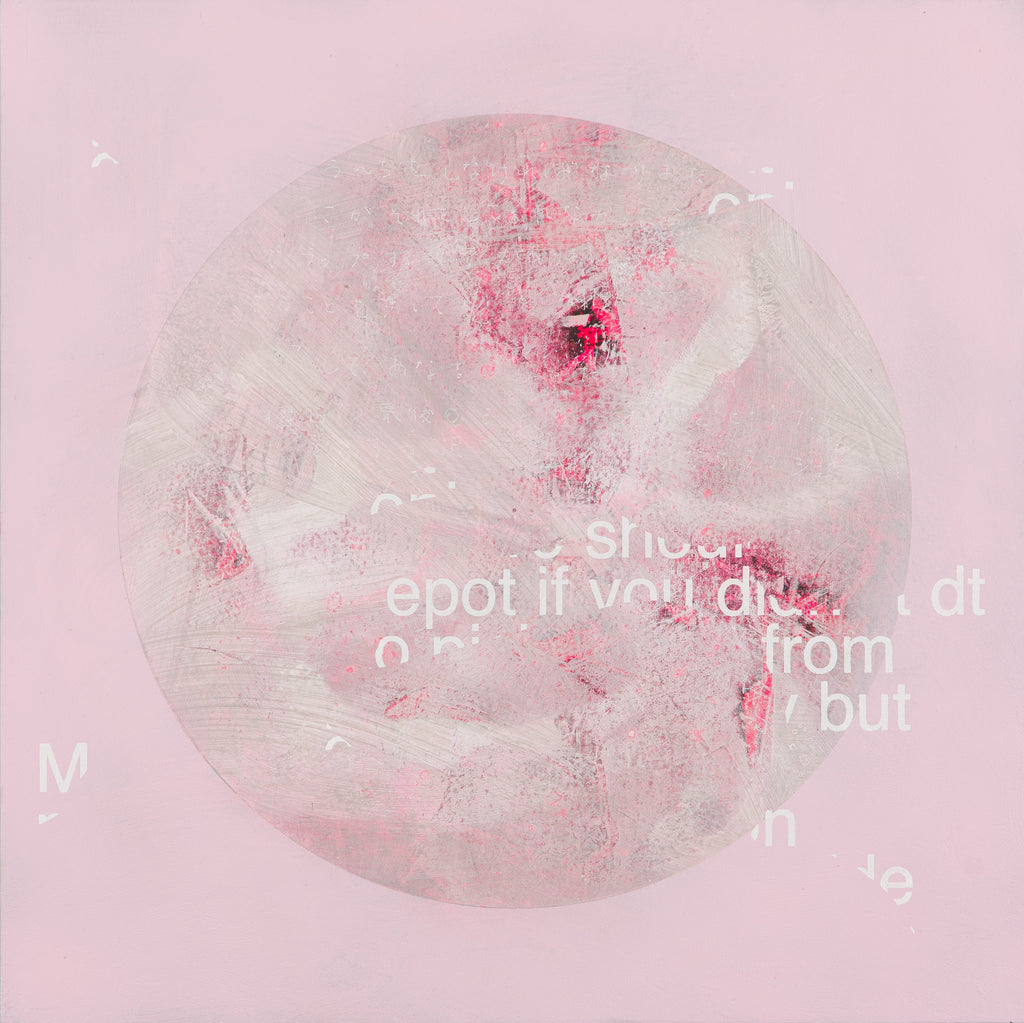 Ambiguous words on the moon in the water 3, YOSHIAKI NAKAMURA, 2023Acrylic on canvas, panel53.2 × 53.2 cm