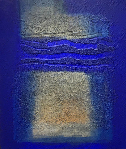 IN BLUE Jun '22, KATSUYOSHI INOKUMA, 2022Acrylic and coffee powder on board53.0 × 45.5 cm