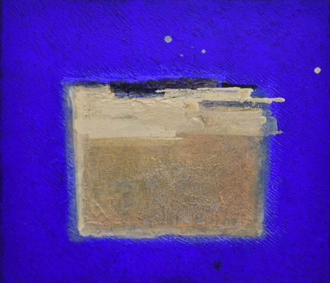 IN BLUE May '22, KATSUYOSHI INOKUMA, 2022Pane, Acrylic, Coffee Powder 45.5 × 53.0