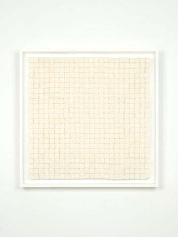 无标题 (RN124-3-1/2-15), RAKUKO NAITO, 2015japanese paper on panel61.0 × 61.0 × 8.9cm