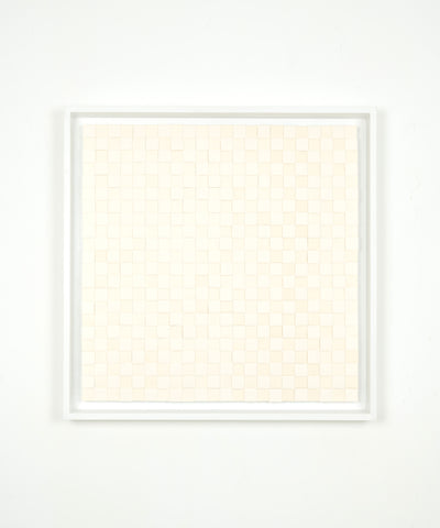 无标题 (RN324-3-1/2-15), RAKUKO NAITO, 2015japanese paper on panel61.0 × 61.0 × 8.9cm