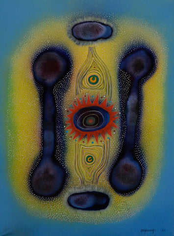 Cell Division A, GO YAYANAGI, 1965Panel, Canvas, Oil painting, Acrylic100.0 × 72.7cm