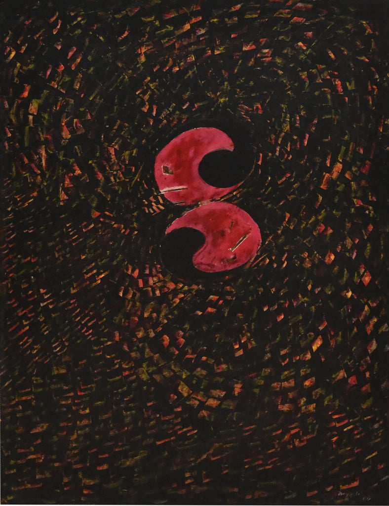 Rhythm of Life, GO YAYANAGI, 1960Frame, Paper, Oil, Crayon, Water color, Mixed media64.5 × 49.5cm