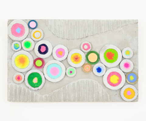 美麗細胞-新的一天＃5-, ARTIST miu, 2018Board, Wooden Panel, Cement, Acrylic, Epoxy Resin33.5cm × 53.0cm