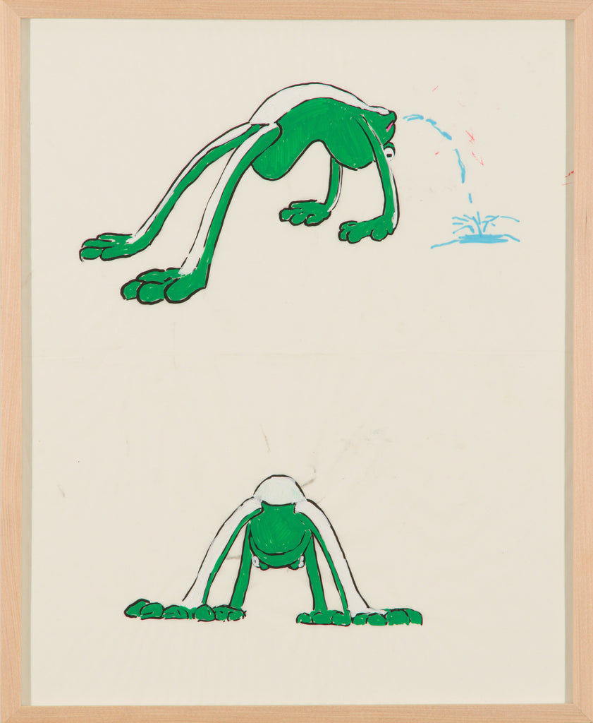 Frog Study  2+3, FLORENTIJN HOFMAN, 2021Panel, Paper, Pencil, Color pencil40.0 × 32.5 cm