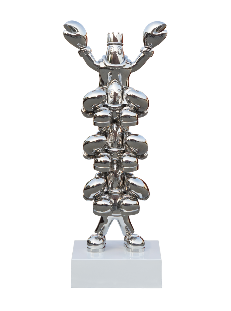 LOBSTER TOTEM (SILVER KING), PHILIP COLBERT, 2022Mirror stainless steel111.0 × 94.0 × 252.0 cmEdition of 3 Plus 2Artist's Proofs (#1/3)