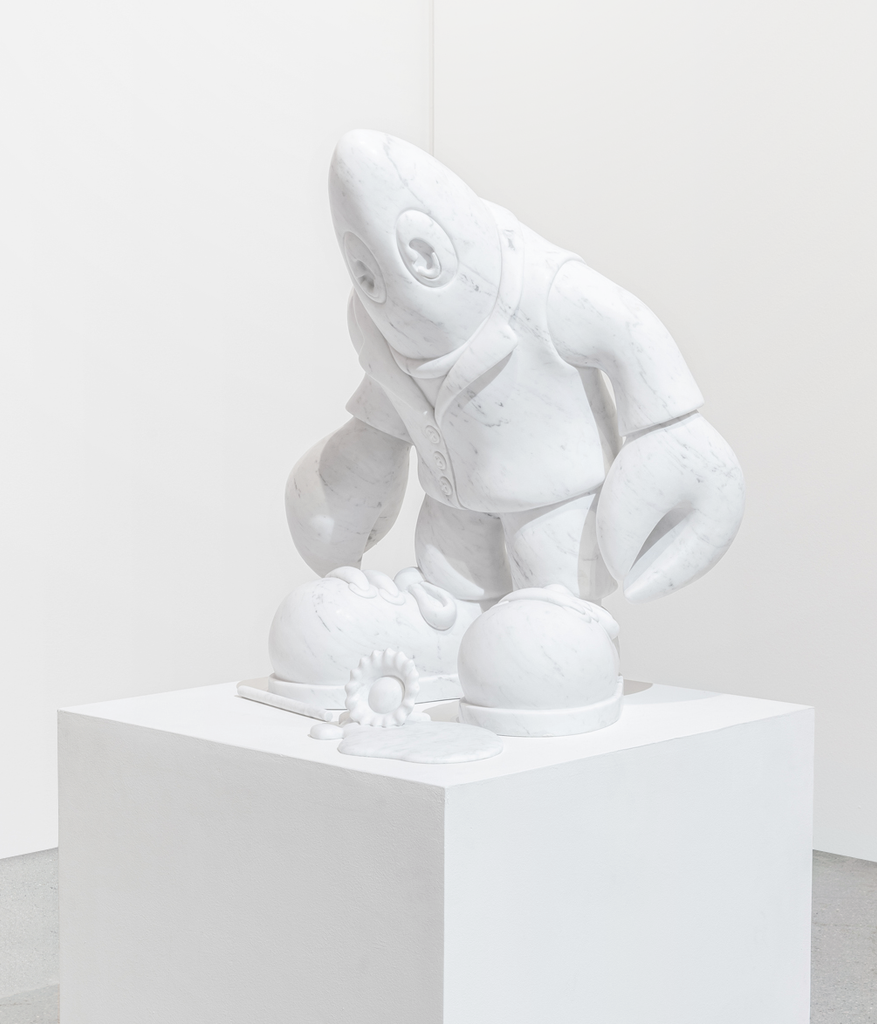 Lobster and Sunflower, PHILIP COLBERT, 2022Marble40.0 × 55.0 × 62.0 cmEdition of 3 Plus 2Artist's Proofs (#2/3)