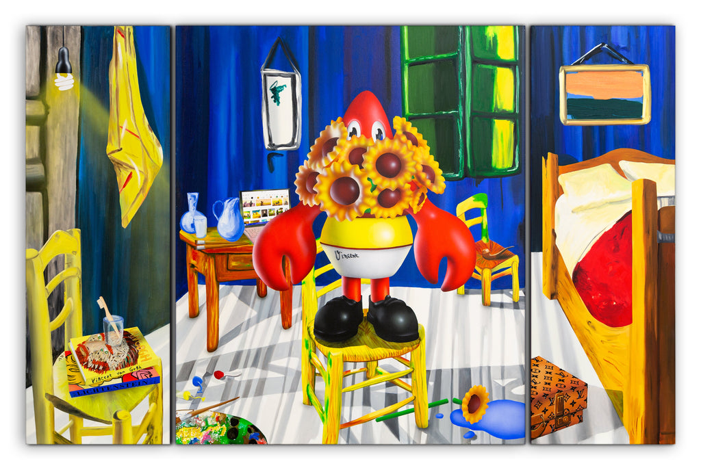 BEDROOM IN ARLES, PHILIP COLBERT, 2020Panel, Canvas, Oil, Acrylic145.0 × 221.0 × 5.0 cm