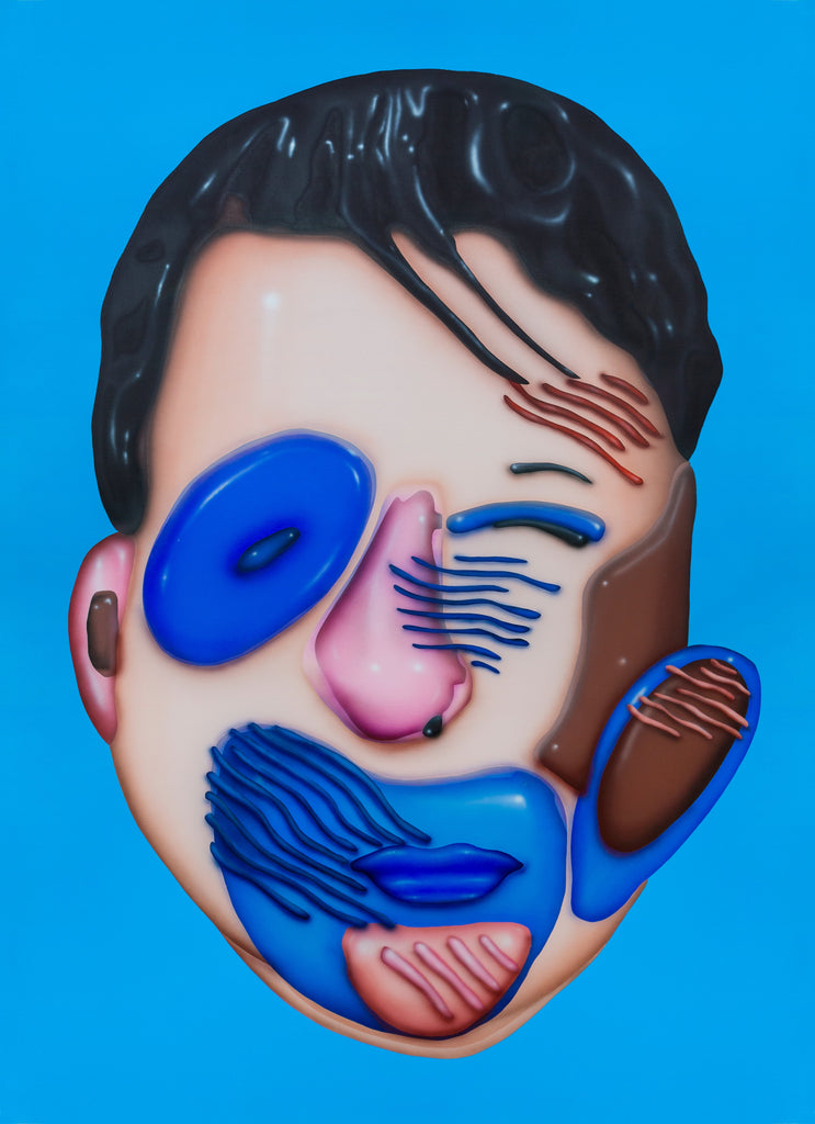 HEAD STUDY FROM THE LOBSTER LAND MUSEUM (SKY BLUE), PHILIP COLBERT, 2019Panel, Canvas, Oil, Acrylic200.0 × 145.0 × 4.5