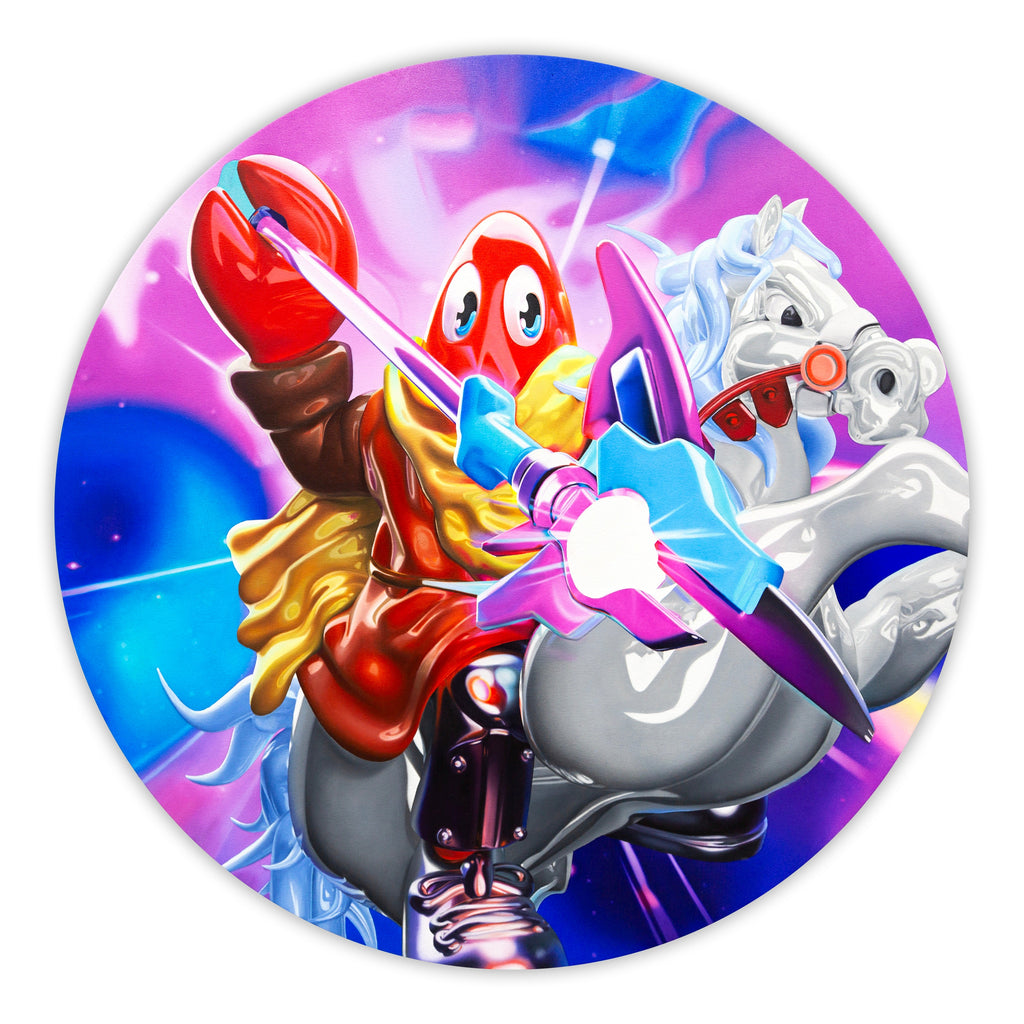 Battle Scene Figure IV (from The Lobstar Planet), PHILIP COLBERT, 2023Oil on canvas100.0 × 100.0 × 5.0 cm