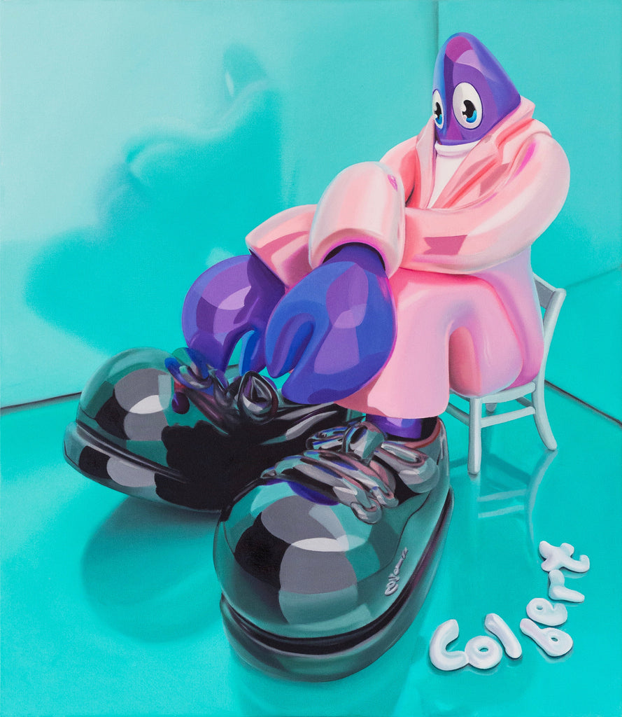 Self-portrait Lobster Sitting III, PHILIP COLBERT, 2023Oil on canvas53 x 46 x 5 cm