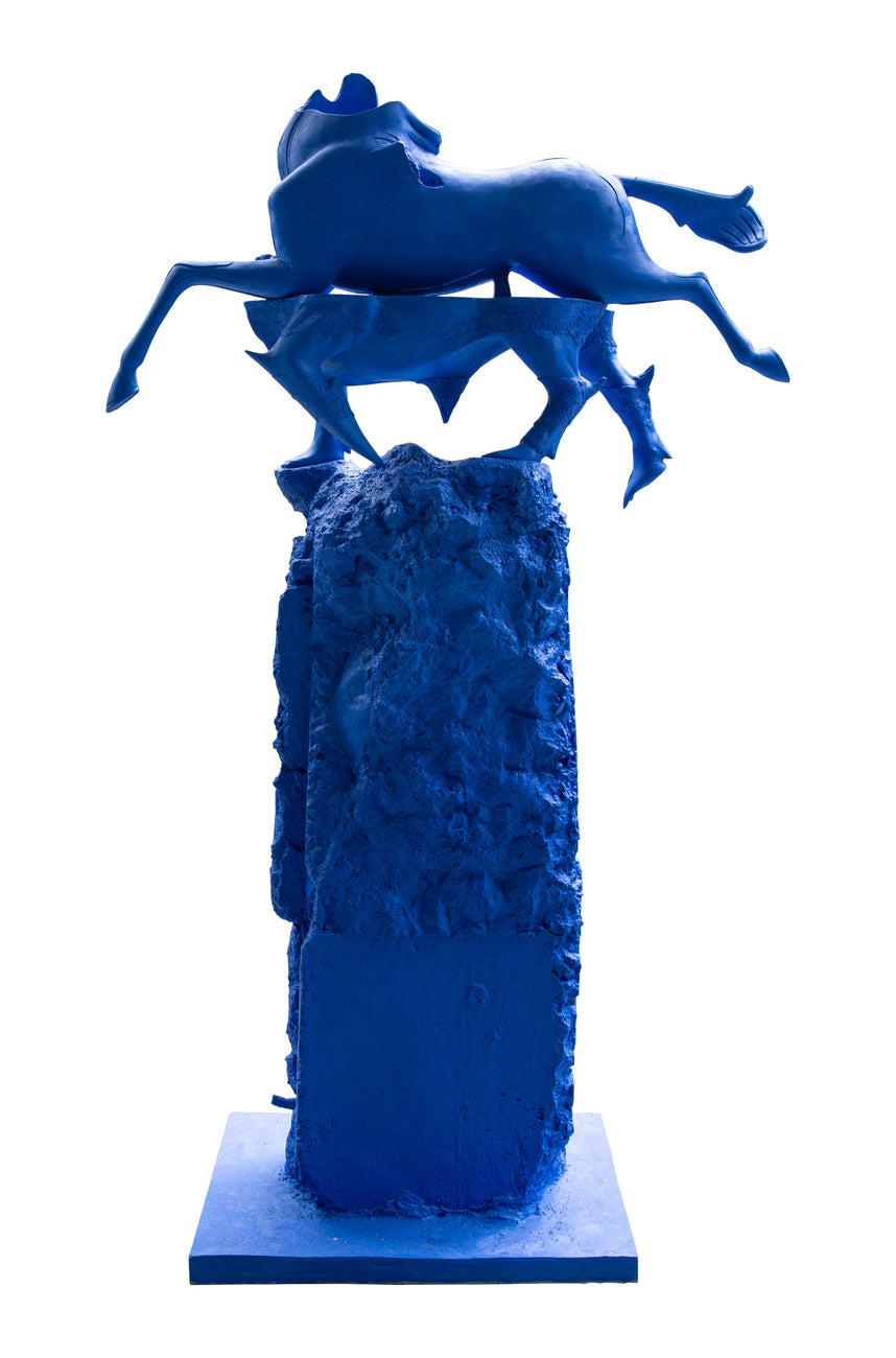 RUINS OF SPEED(BLUE) 2/5, RONALD VENTURA, 2023Fiberglass / resin, oil38.1 × 81.2 × 139.7 cm