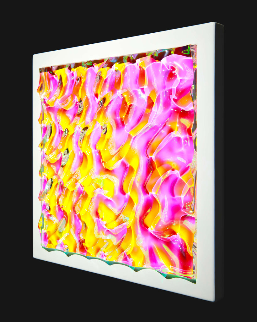 Nebula Prism, GO OGAWA, 2022Acrylic, Special film, Wood32.0 × 32.0 × 5.0cm