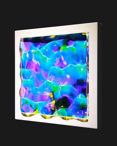 Nebula Prism, GO OGAWA, 2022Acrylic, Special film, Wood23.0 × 23.0 × 5.0cm