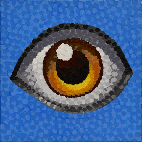 EYEMOJI 1, SEBASTIAN CHAUMETON, 2023Panel, Canvas, Acrylic30.6 × 30.3 × 4.4 cm