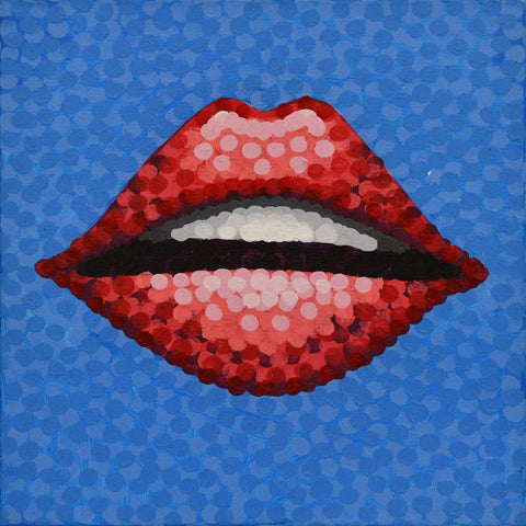 LIPS EMOJI, SEBASTIAN CHAUMETON, 2023Panel, Canvas, Acrylic30.5 × 30.3 × 4.2 cm