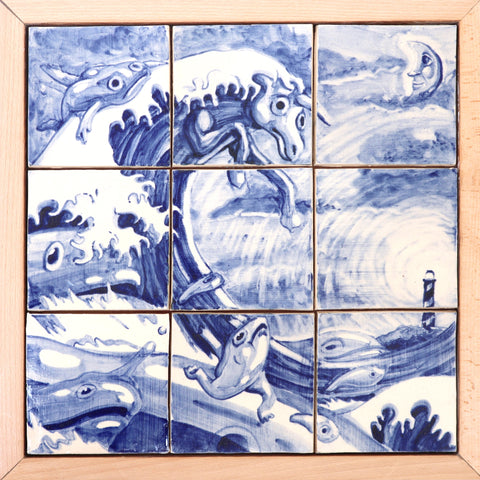 BLUE DREAM, SEBASTIAN CHAUMETON, 2023Ceramic Tile & Wooden frame40.1 × 40.1 × 2.3 cm