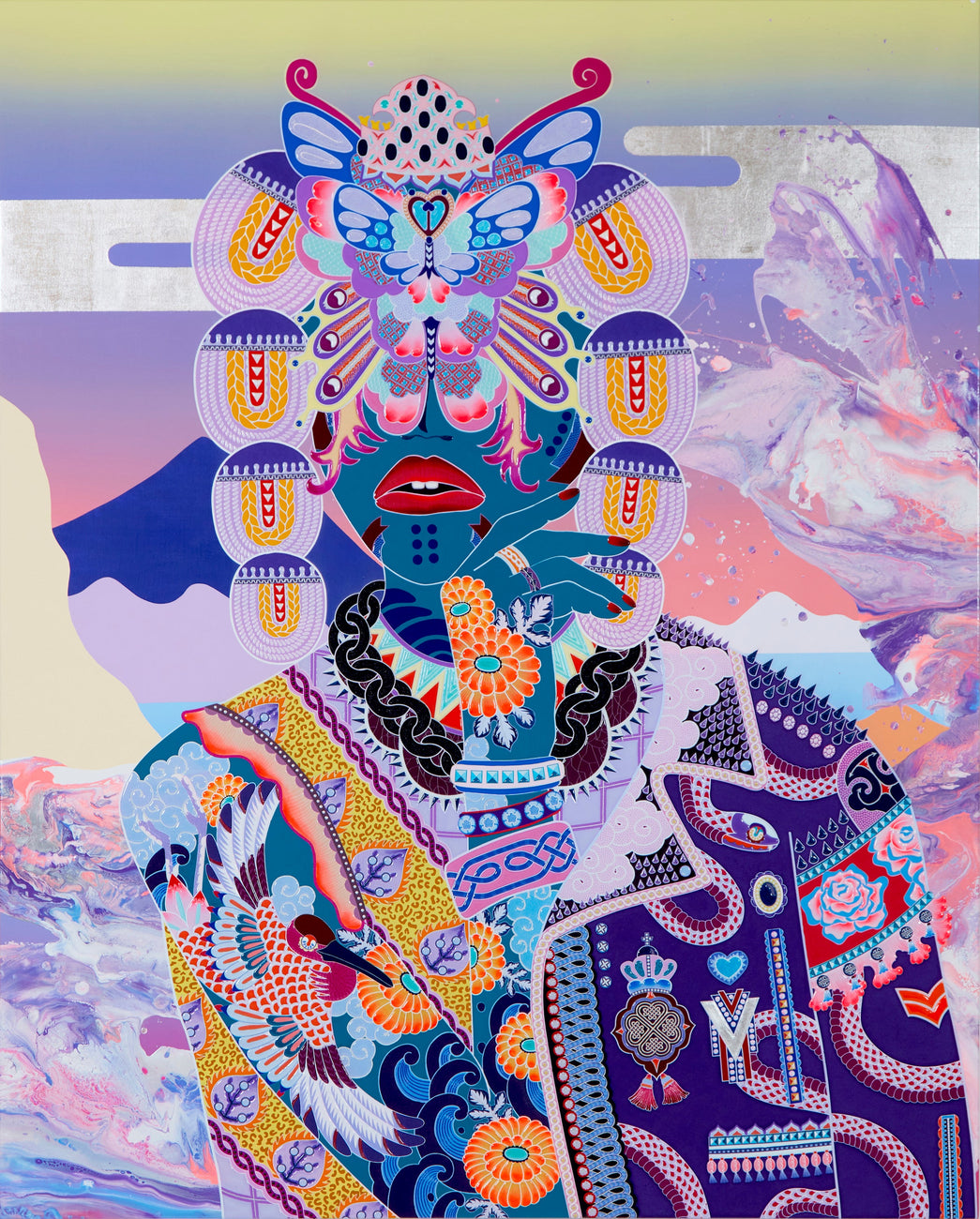 M Ella col.1, KOHEI KYOMORI, 2023Mineral pigments, resin on canvas162.0 × 130.0 × 3.0  cm