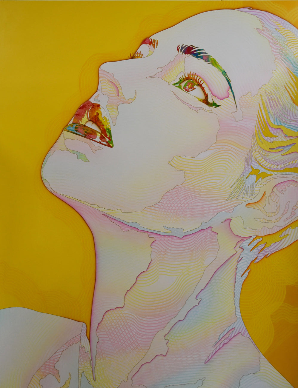 Layer-001Y, SENKO TAKAHASHI, 2023Panel, resin on canvas, acrylic, airbrushing145.5 × 112.1 cm
